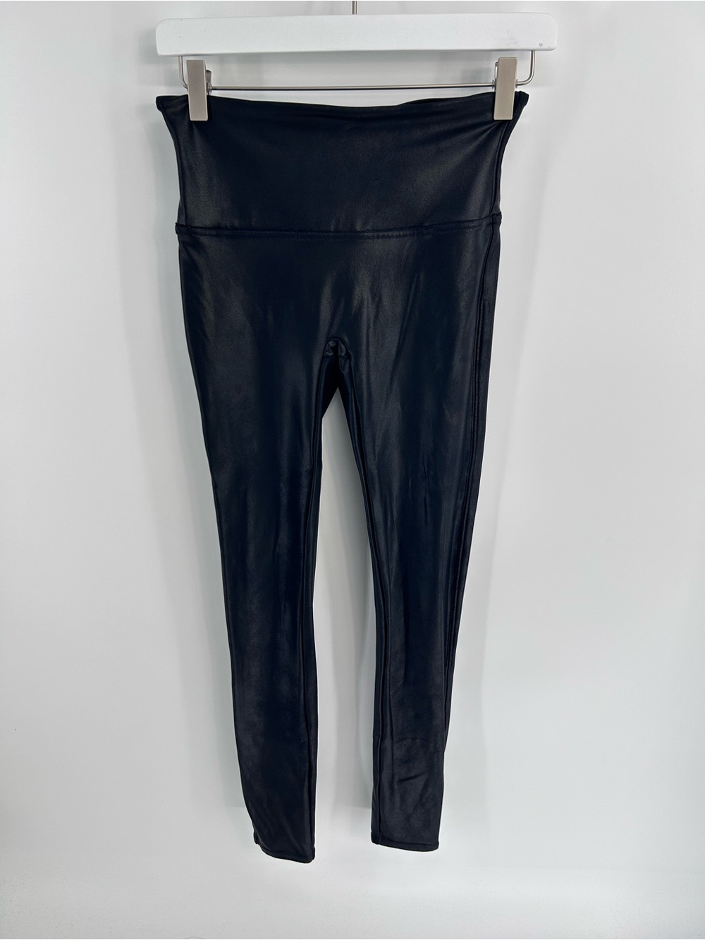 Spanx Black Faux Leather Leggings - Medium